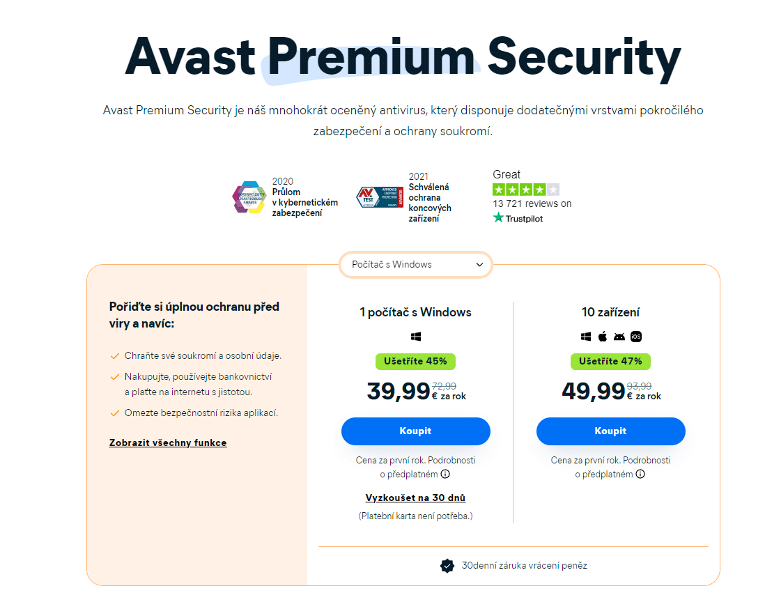 Avast Premium Cena 24