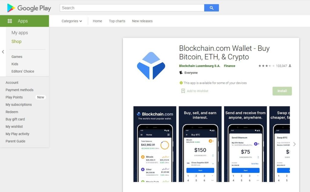 Blockchainwallet Google Play