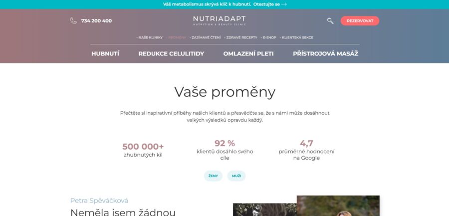 Nutriadapt Proměny