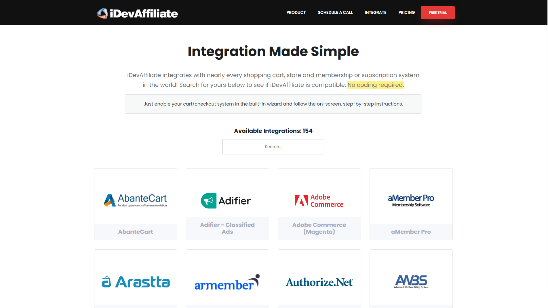 Idevaffiliate Integrace