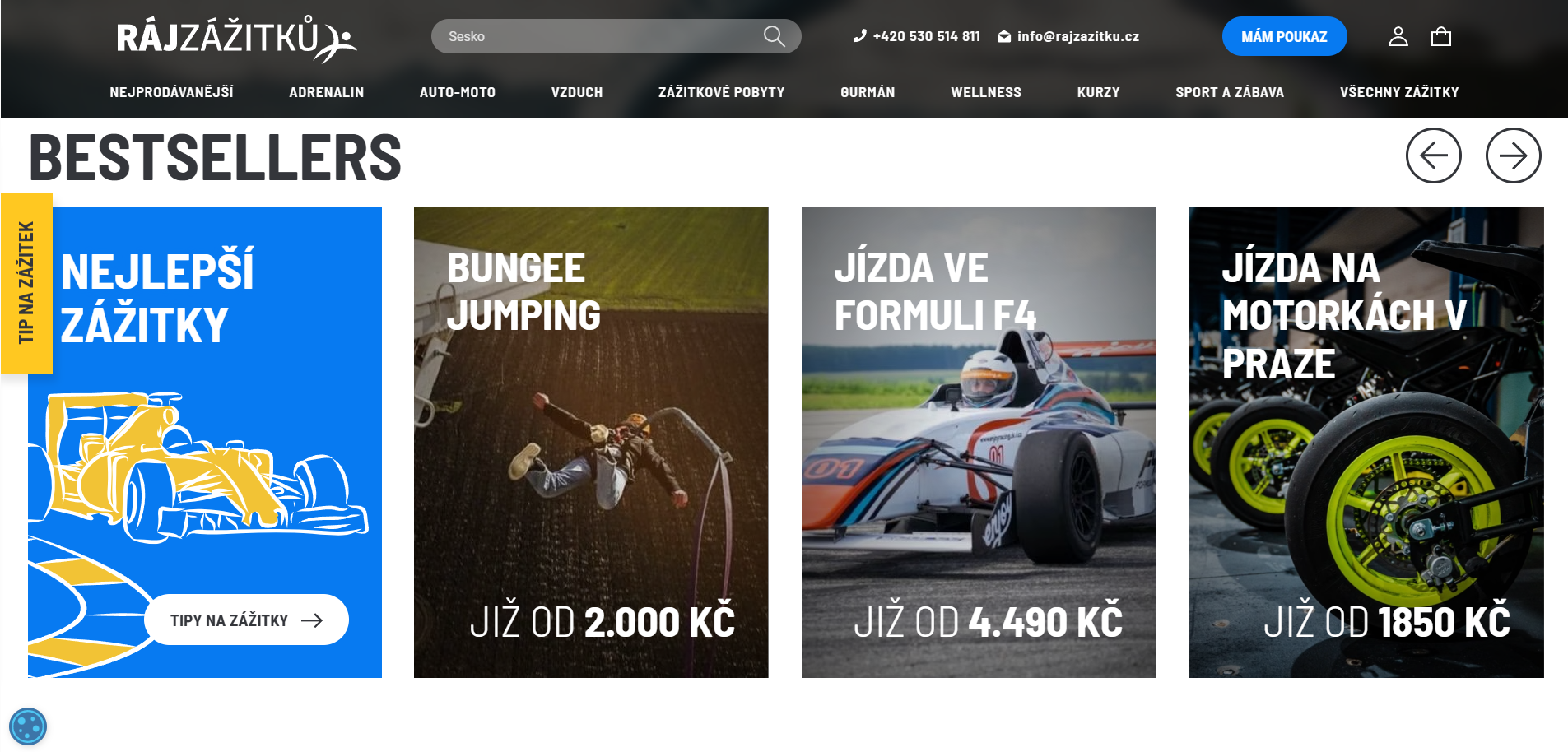 Rájzážitků Výběr Zážitku