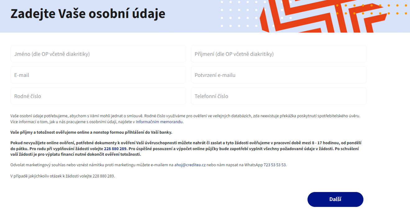 Provident Zadost