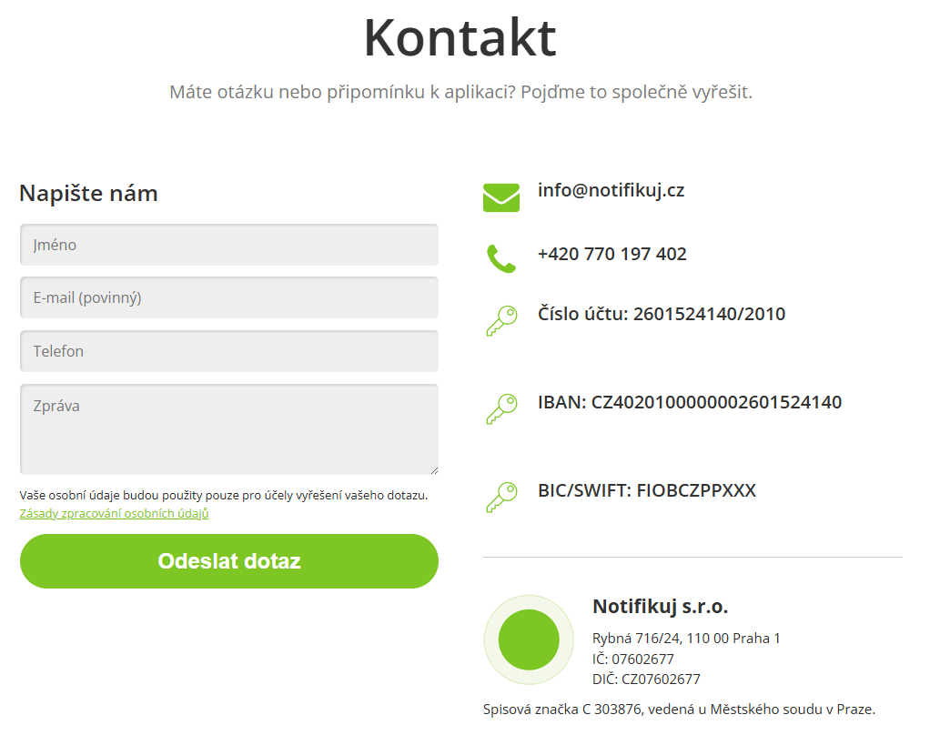 Notifikuj Kontakt