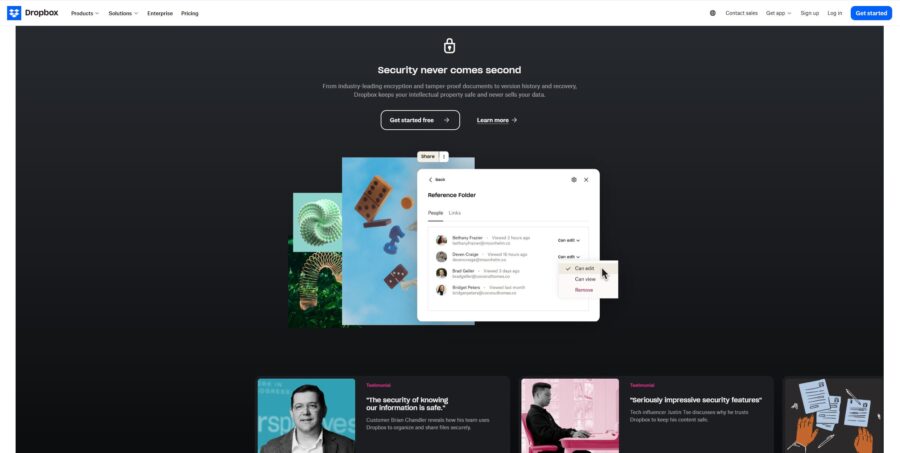 Dropbox Bezpečnost