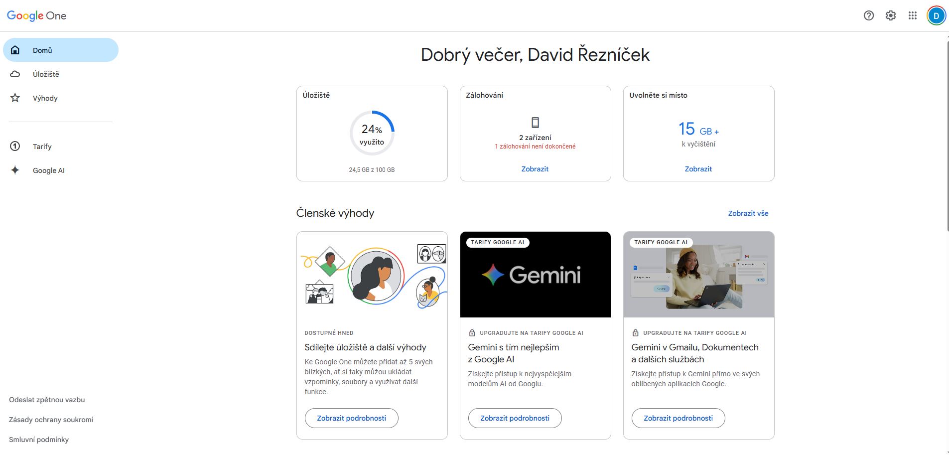 Google Drive Přehled