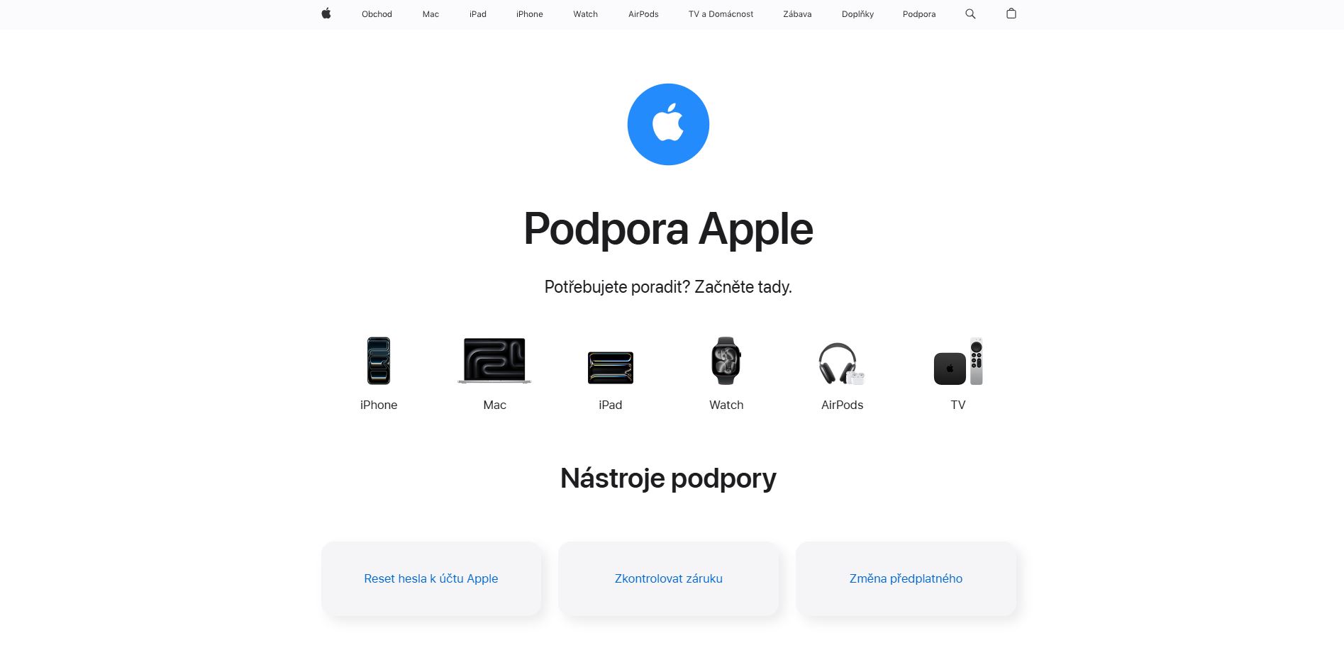 Icloud Podpora