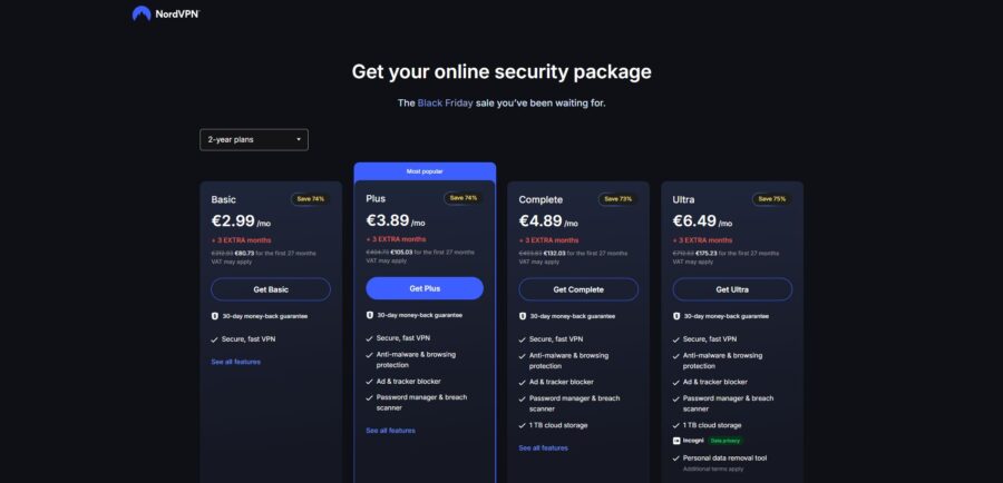 NordVPN Ceník
