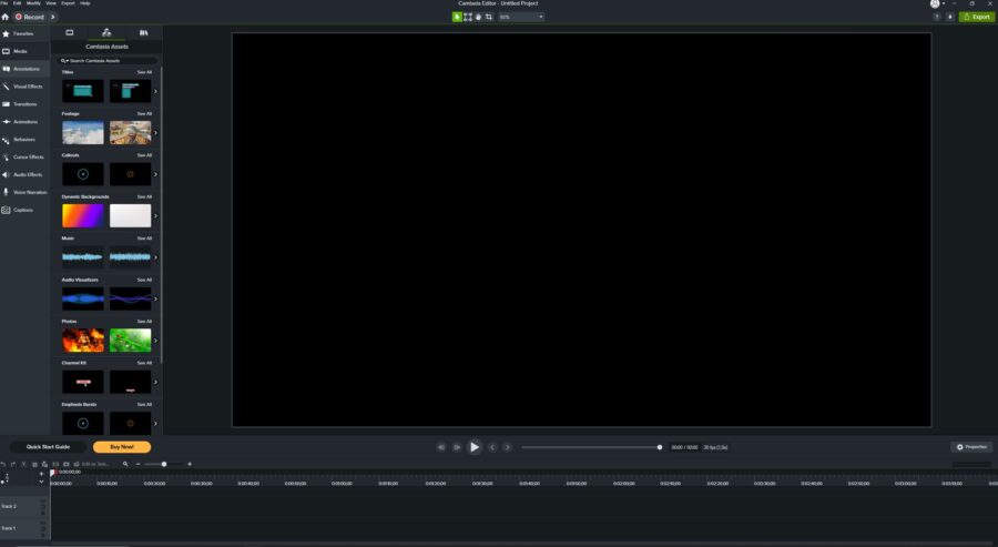 Camtasia Studio Rozhraní