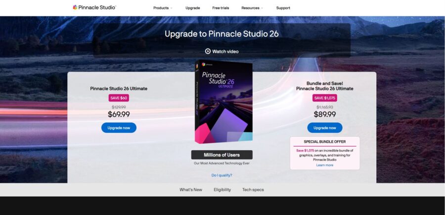 Pinnacle Studio Ceník