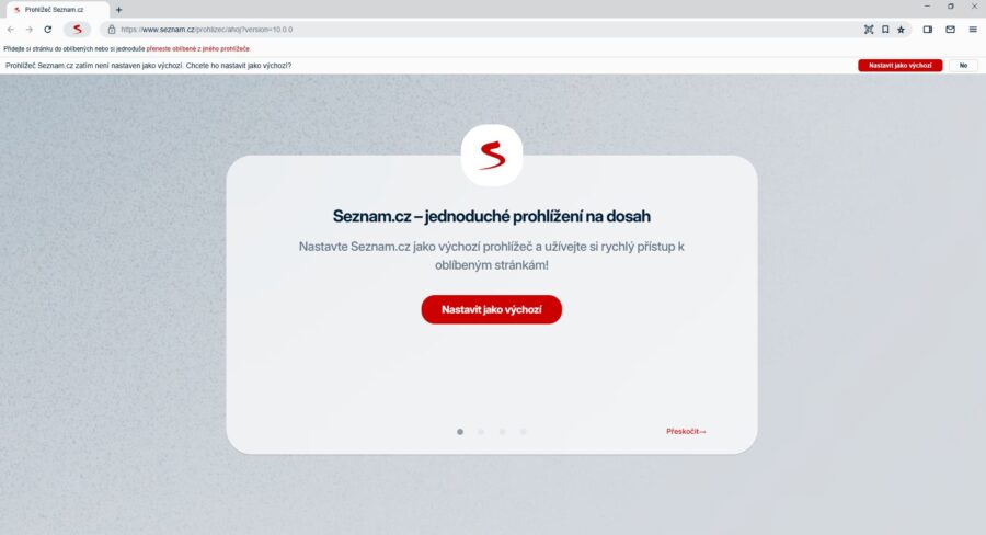Prohlížeč Seznam.cz Hlavní Strana