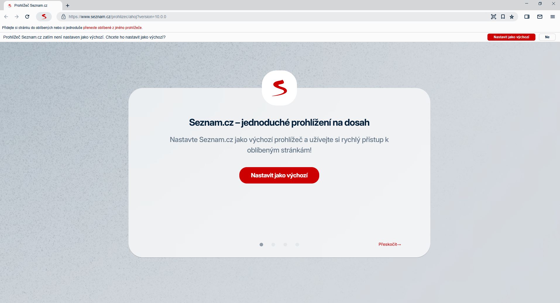 Prohlížeč Seznam.cz Hlavní Strana