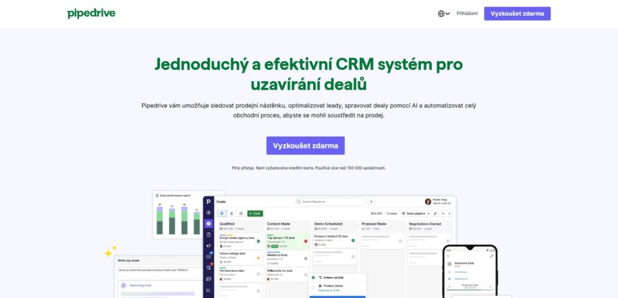 Pipedrive Hlavní Strana
