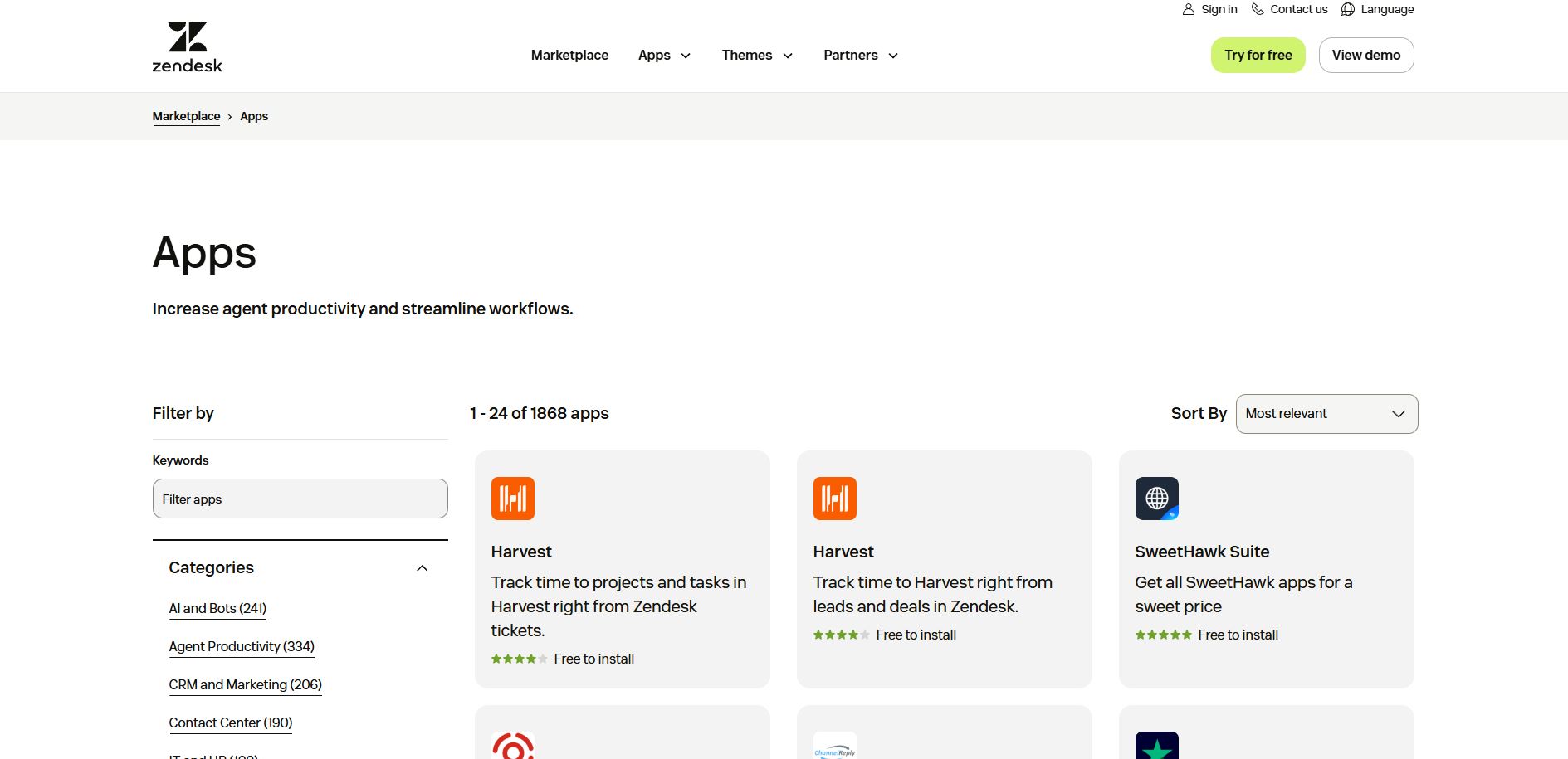Zendesk Marketplace