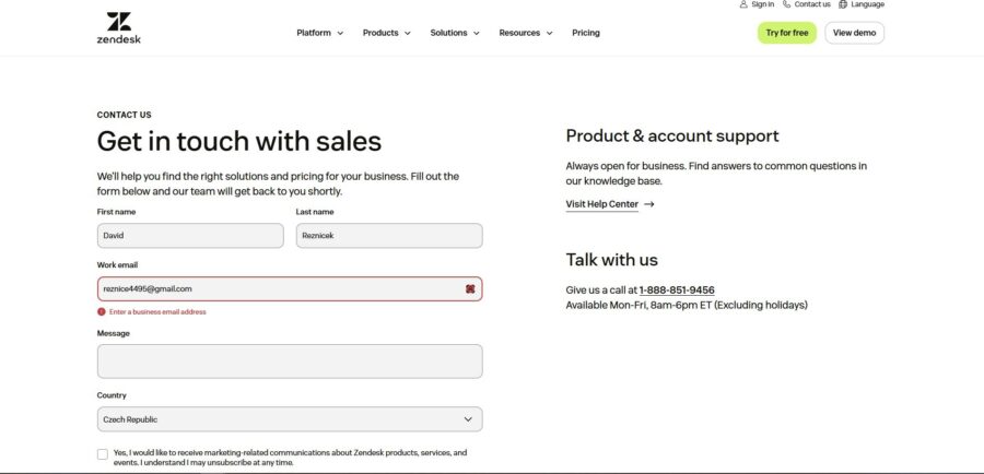 Zendesk Podpora
