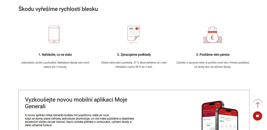 Generali Česká Pojišťovna Pojištění Majetku řešení škod