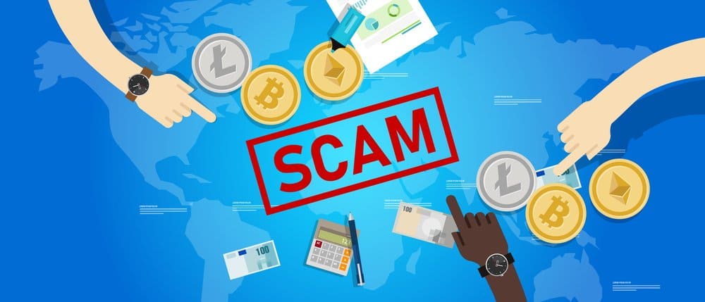 Cryptocurrency Fraud Investment Scam. Crypto Digital Money Transaction With Safety Risk