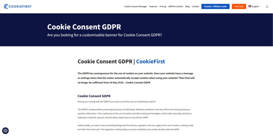Cookiefirst Gdpr
