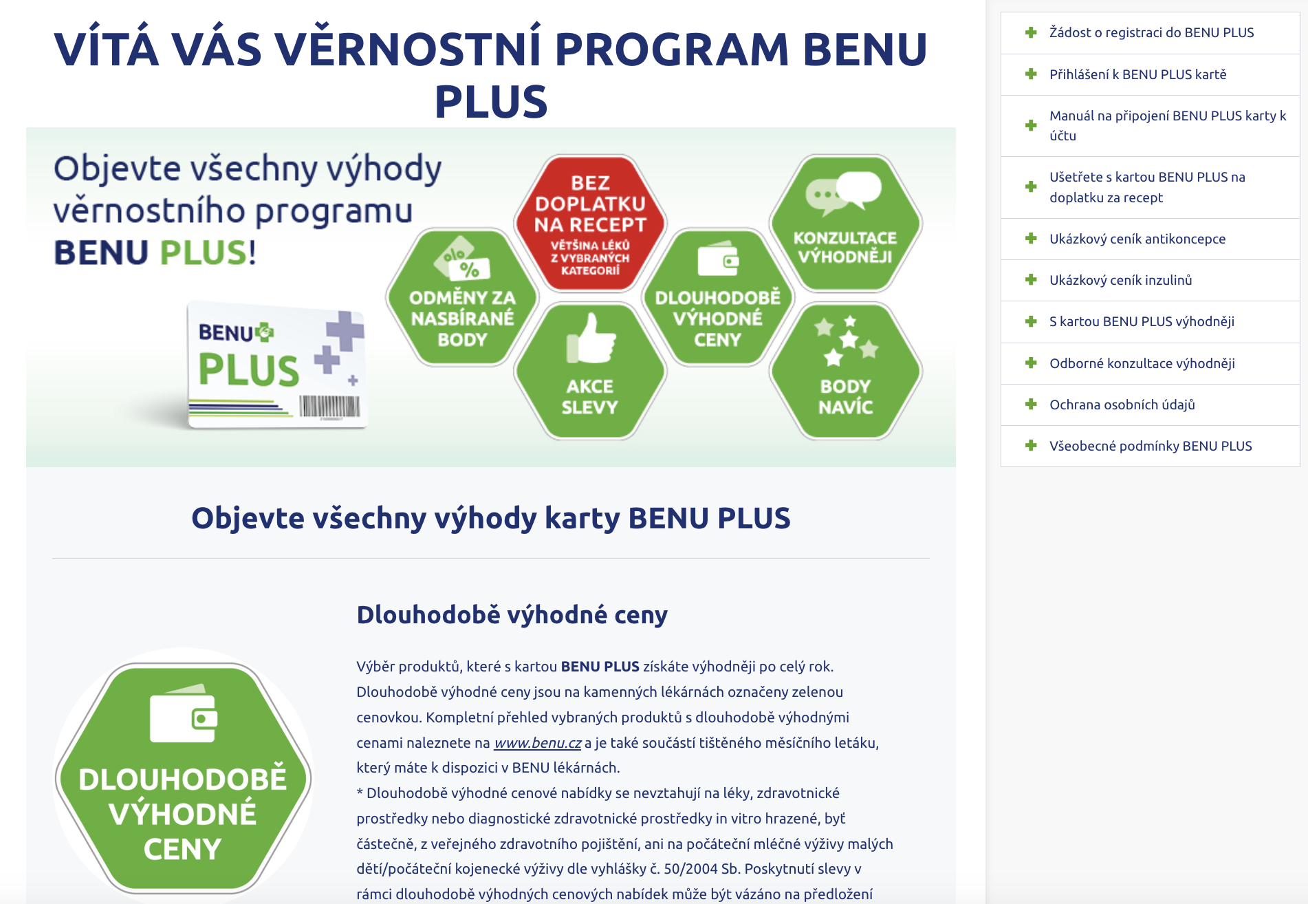 Benu – Program