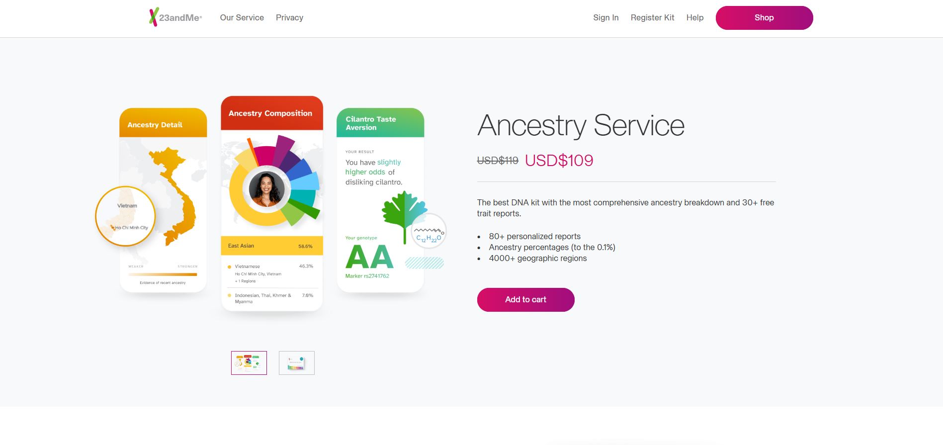 23andme Ceník