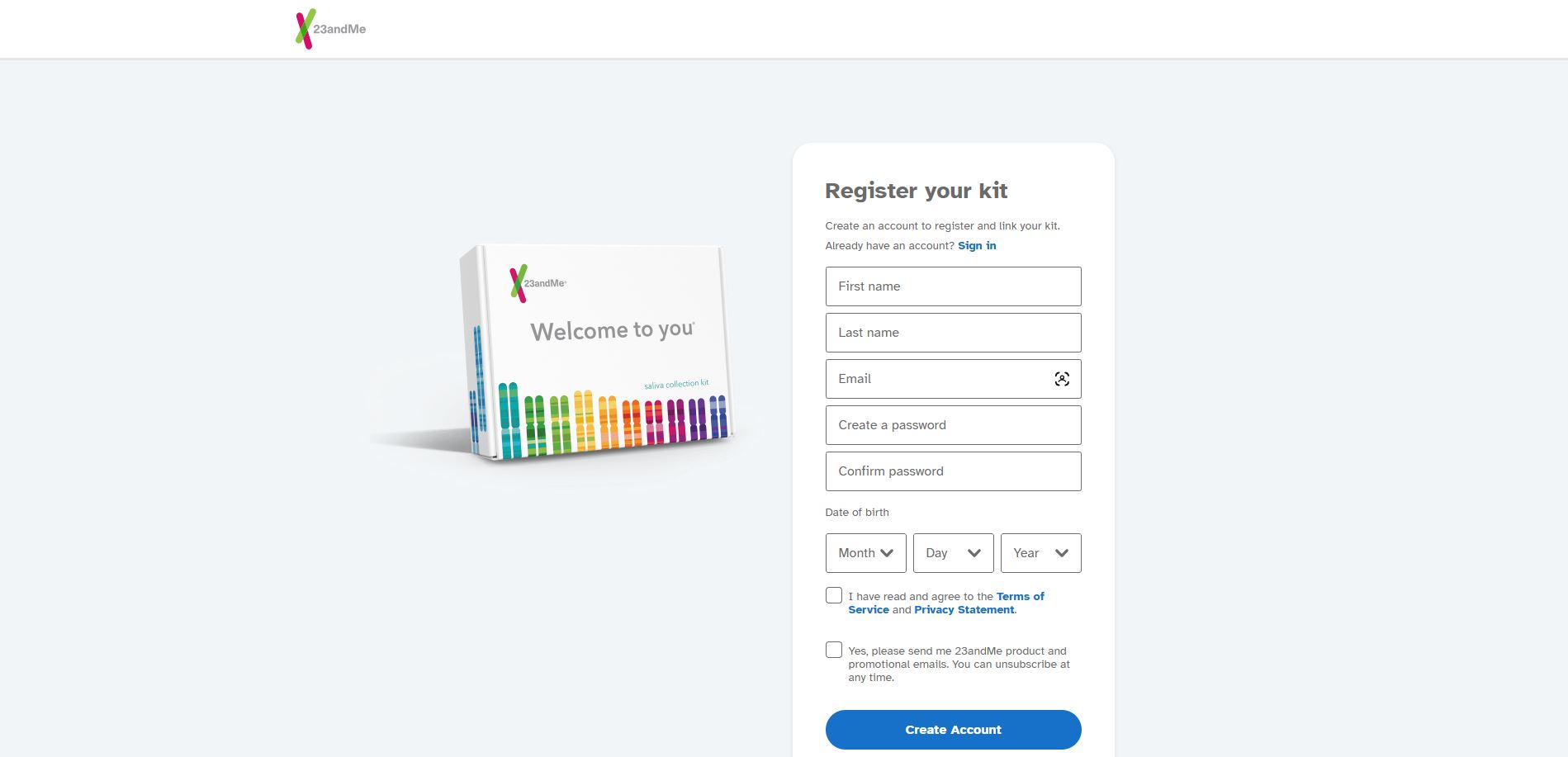 23andme Registrace