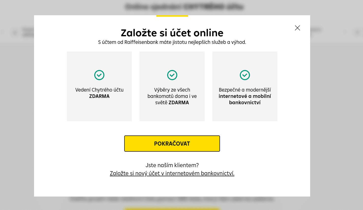Raiffeisenbank Zalozeni Uctu Online
