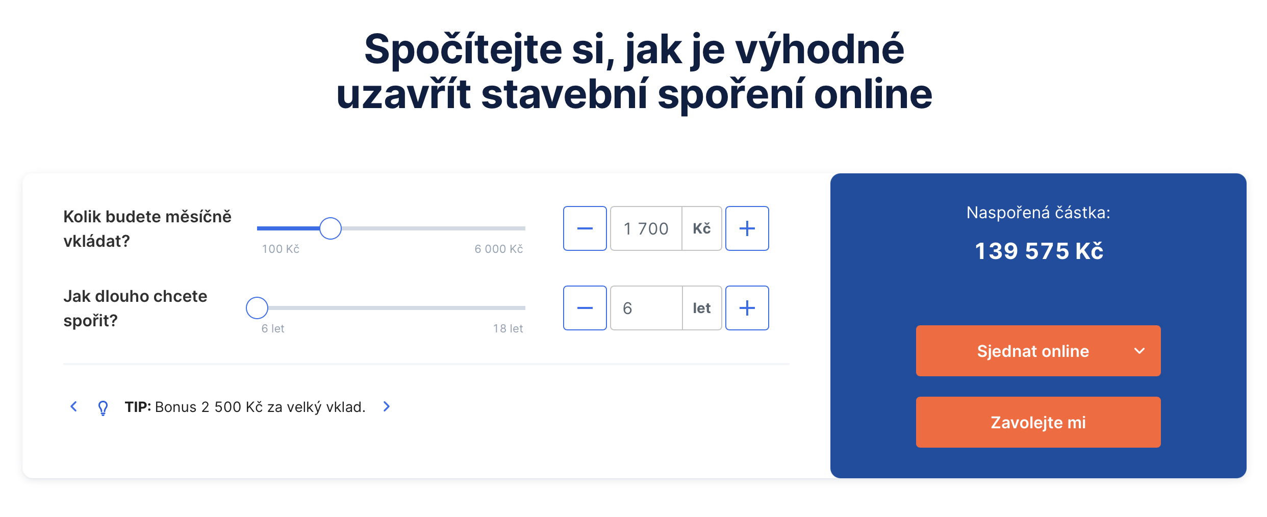 Česká Spořitelna – Kalkulačka