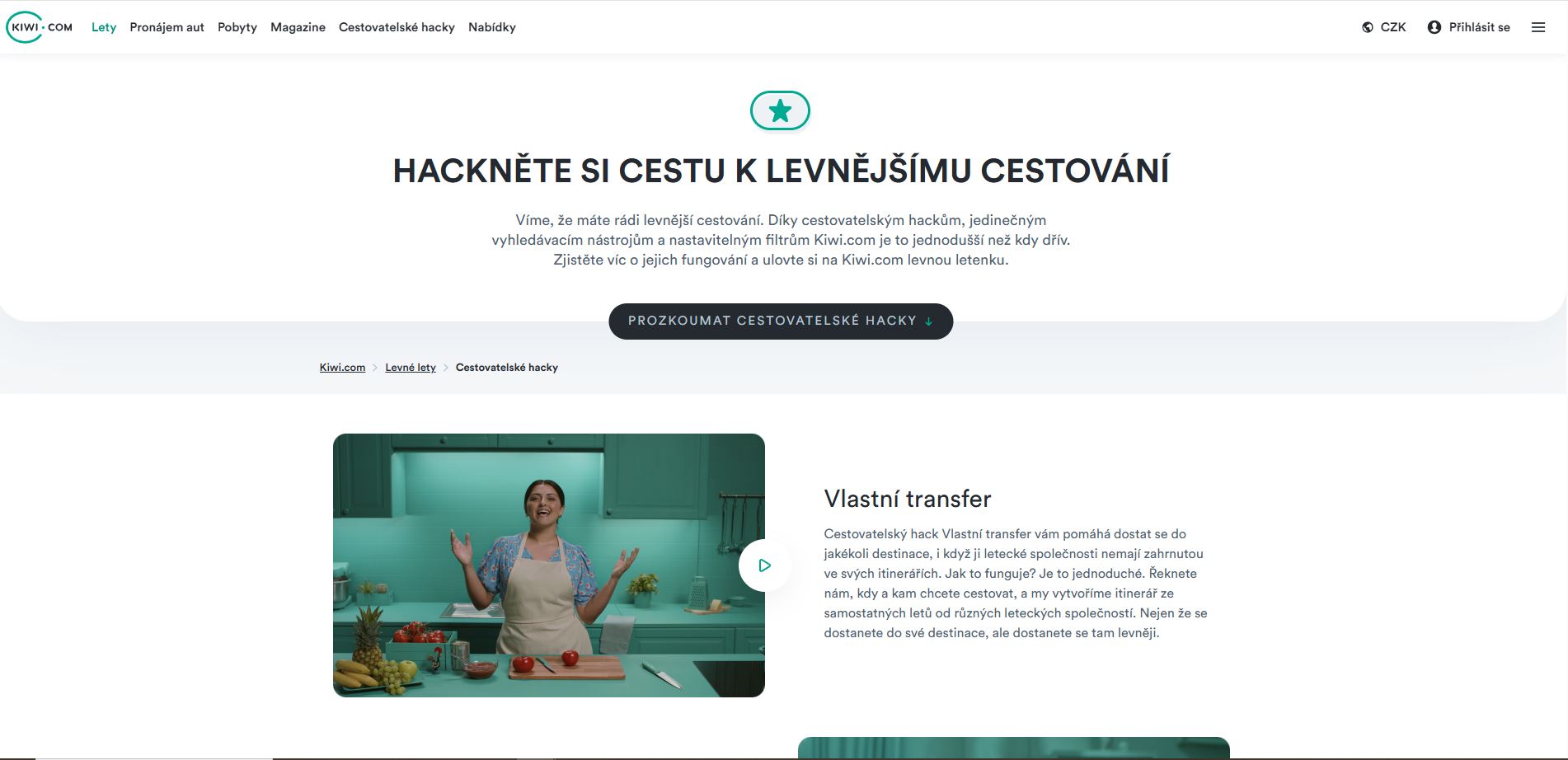 Kiwi Cestovatelské Hacky