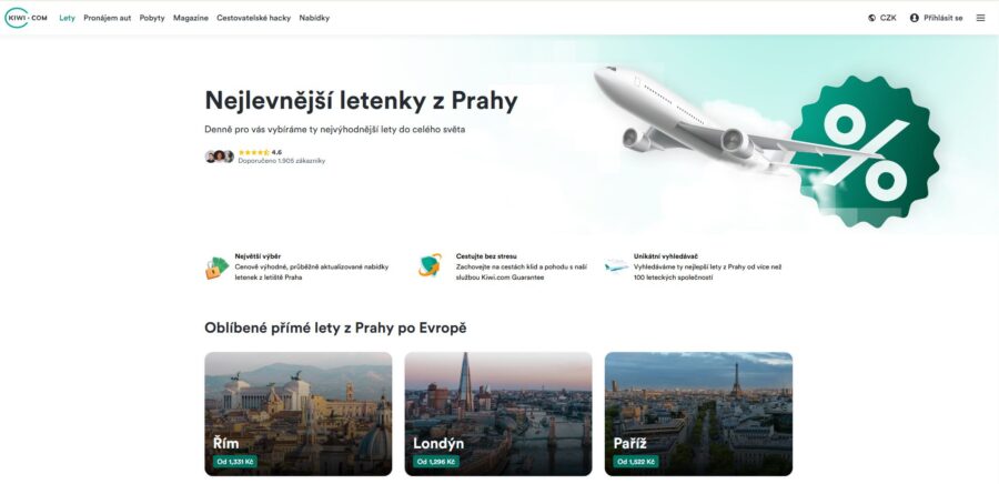 Kiwi Nejlevnější Letenky