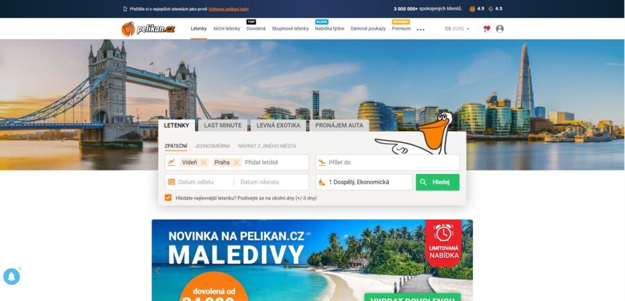 Pelikán Hlavní Strana