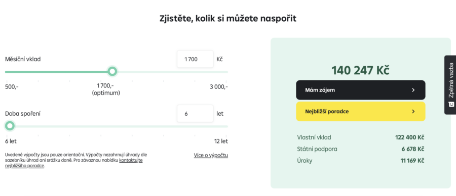 Raiffeisenbank – Kalkulačka
