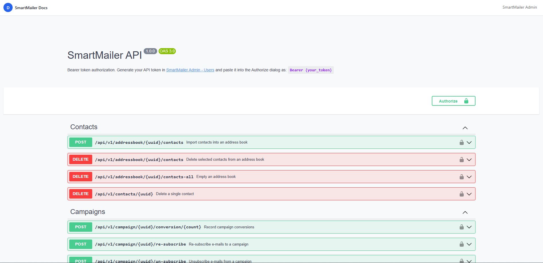 Smartmailer Api Dokumentace
