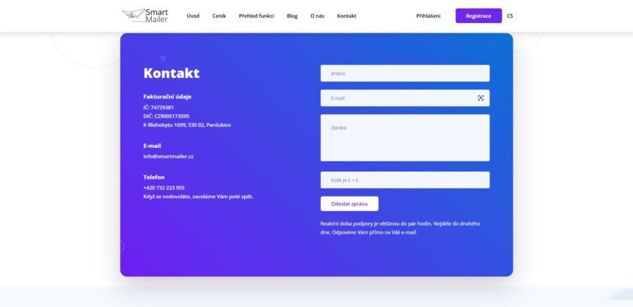 Smartmailer Podpora
