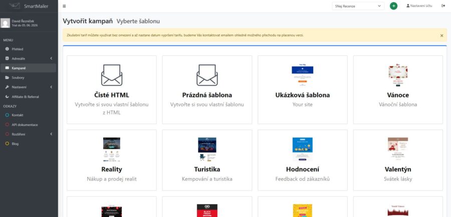 Smartmailer šablony