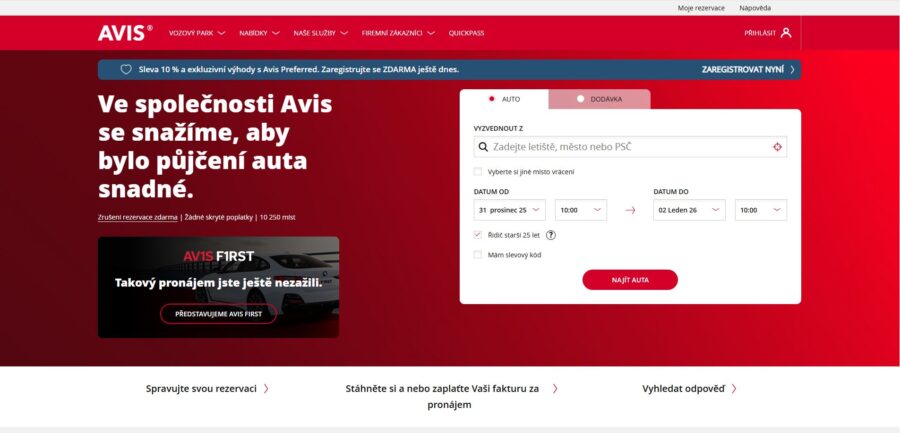 Avis Hlavní Strana