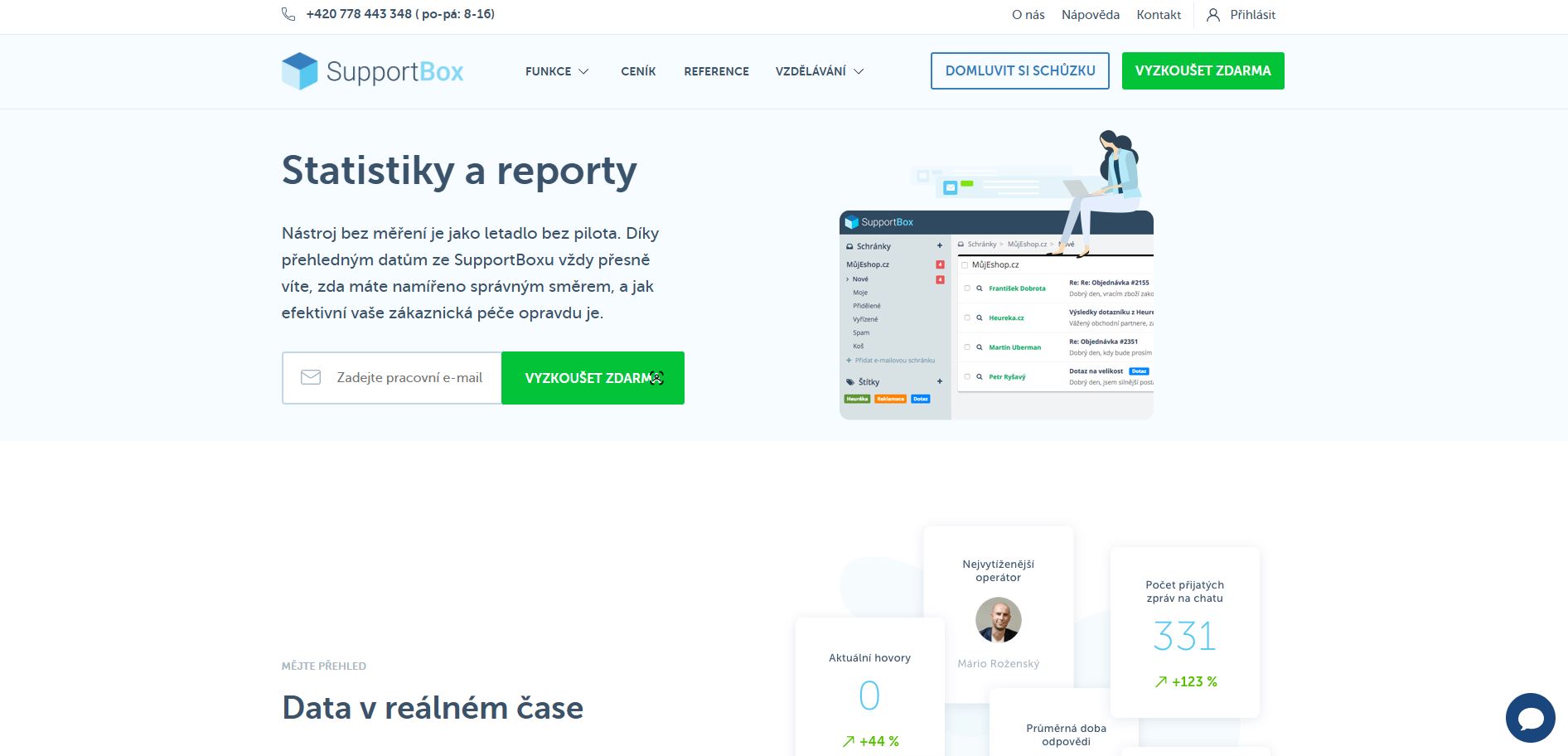 Supportbox Statistiky A Reporty