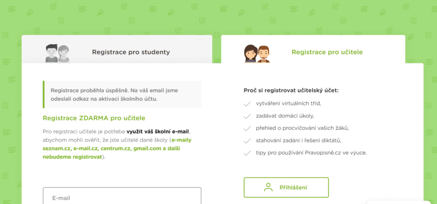 Pravopisne Registrace Ucitel