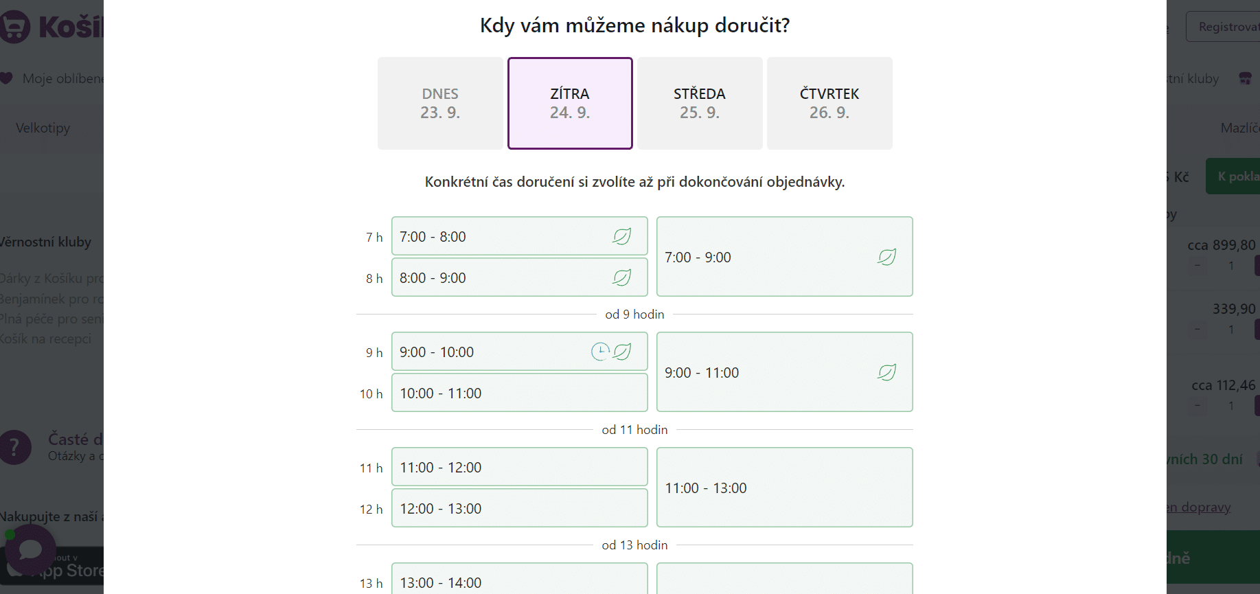 Košík Datum A čas Doručení