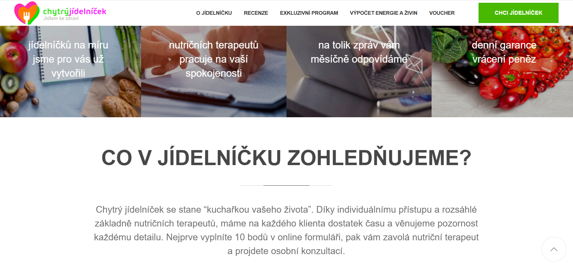 Chytrý Jídelníček Zohlednění Potřeb Klientů V Jídelníčku
