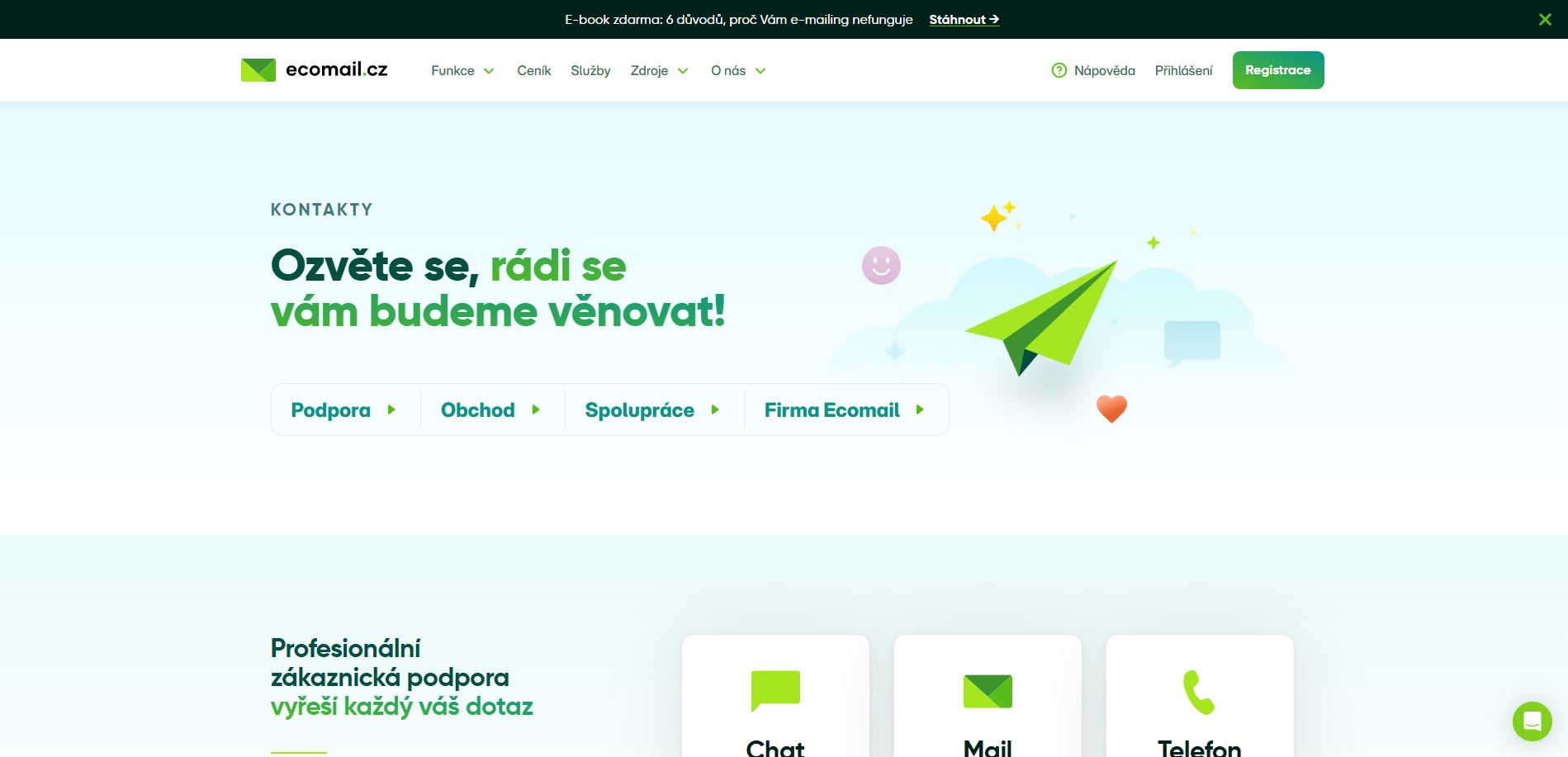 Ecomail Podpora