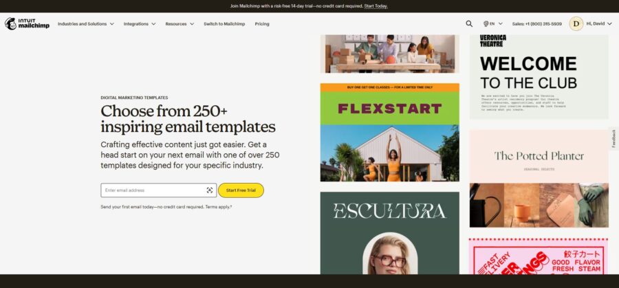 Mailchimp šablony