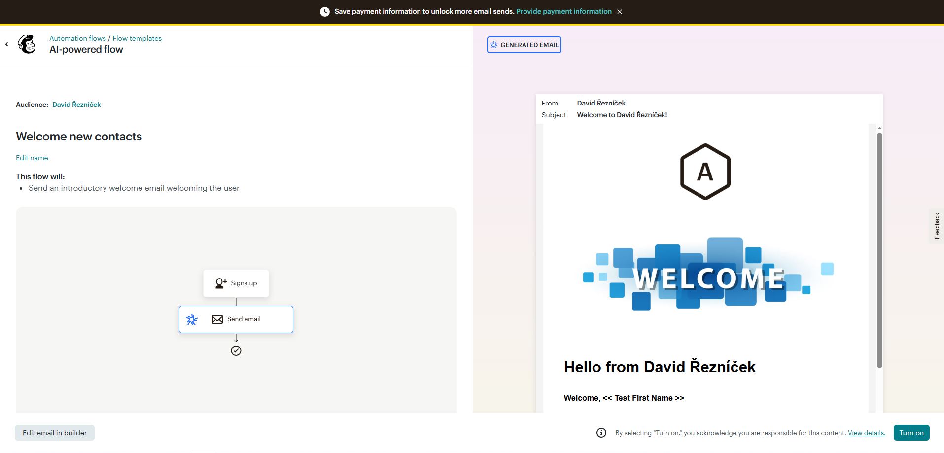 Mailchimp Tvorba Automatizace