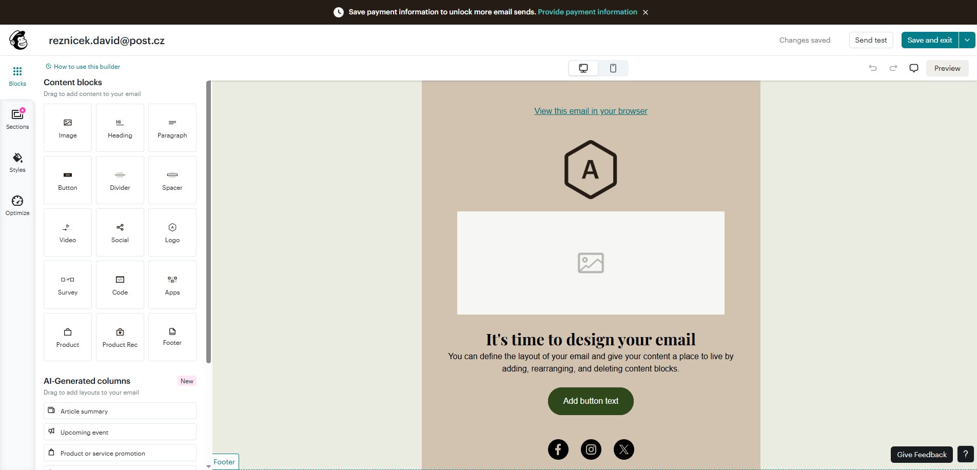 Mailchimp Tvorba Kampaně
