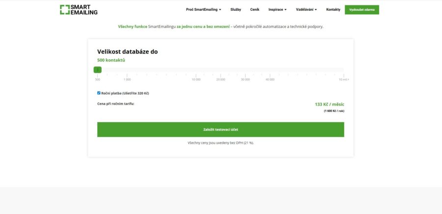 Smartemailing Ceník