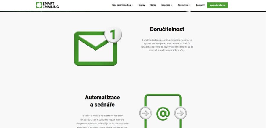 Smartemailing Funkce