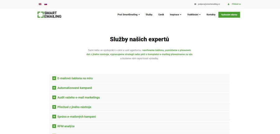 Smartemailing Služby