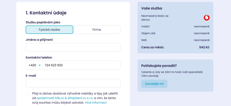 Srovnejto Poptávací Formulář