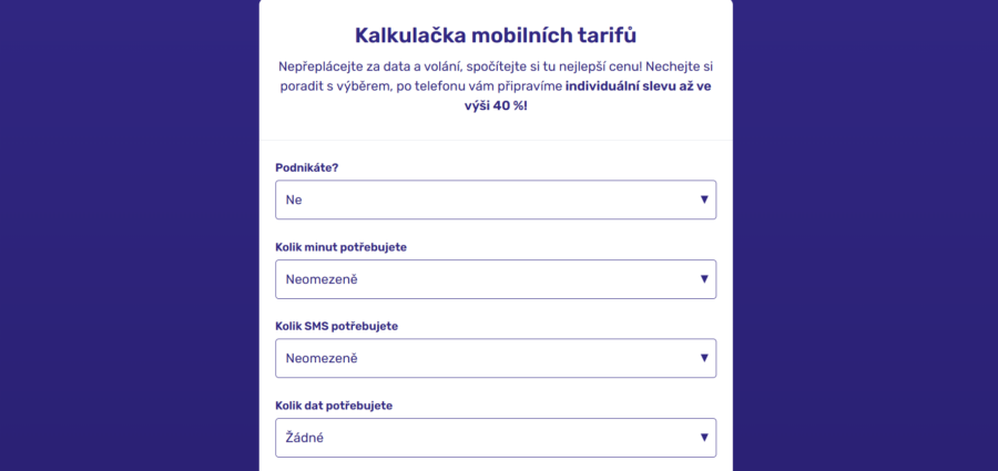 Ušetřeno Kalkulačka Srovnání