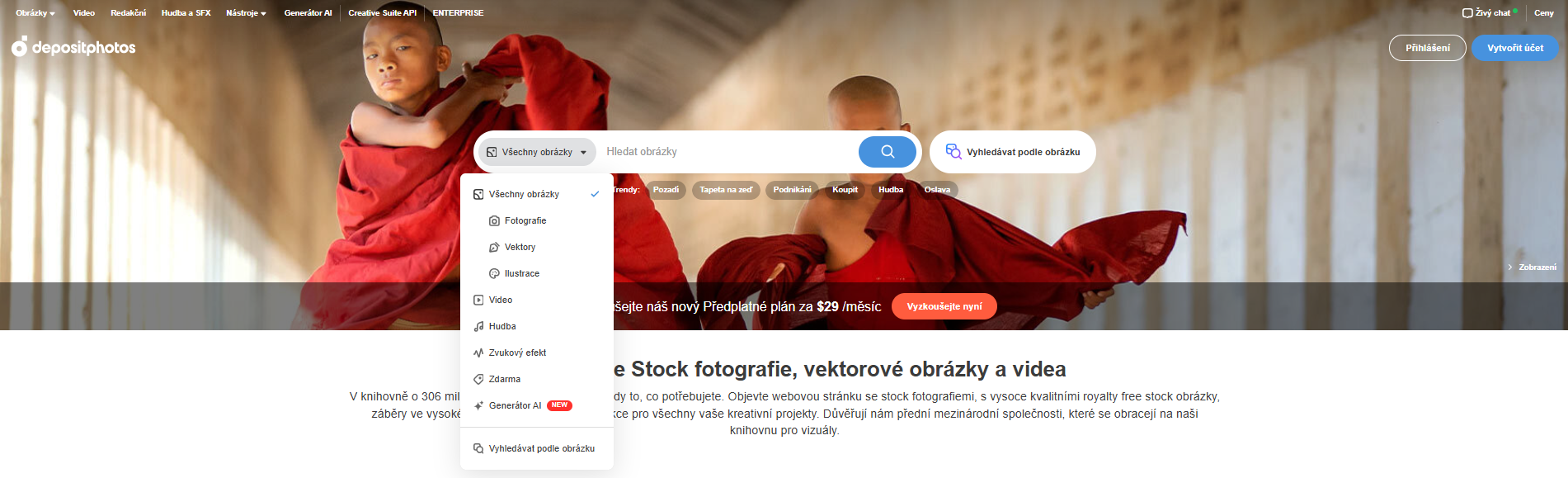 Depositphotos Rozsah služeb