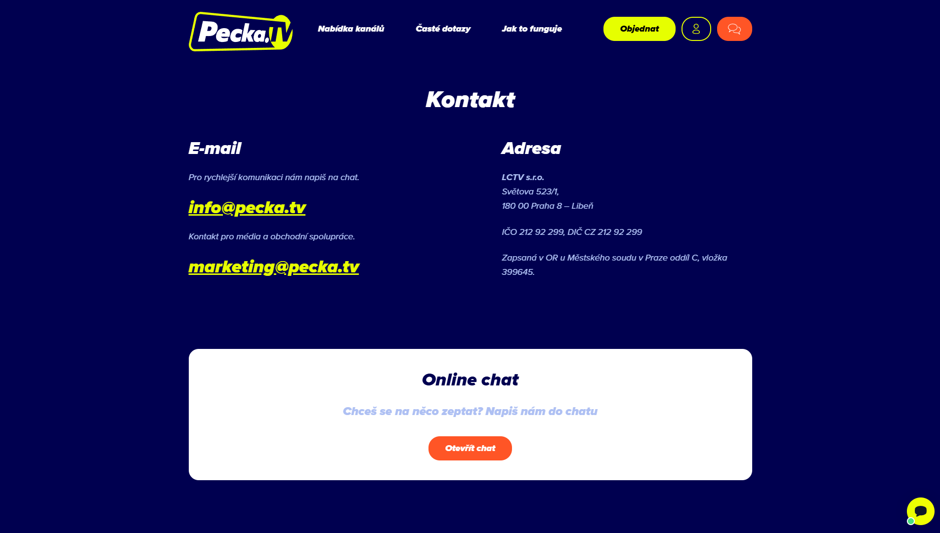 Pecka Tv Kontakt