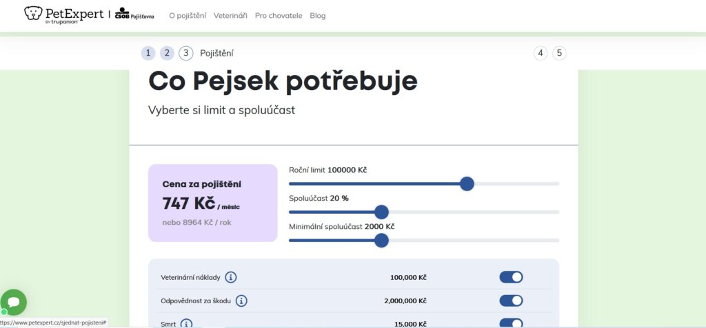 Petexpert Kalkulace